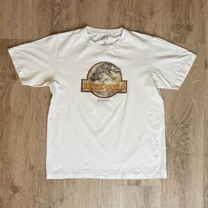 UNIQLO Jurassic World SORAYAMA White T-Shirt Size M Dinosaur Logo Tee